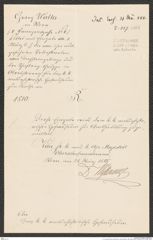 k.k. naturhistorisches Hofmuseum, Intendanzakten 1885-1896 (Hauer), Aktenzahl Z.227.b/1888, Seite 2